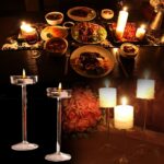 Candelabro de cristal, candelabro alto de lujo, decoración romántica para cena, 18.5cm - Imagen 2