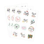 50 pegatinas de sellado de agradecimiento, 12 pegatinas de sellado redondas de agradecimiento., Thankyou Stickers