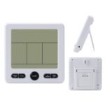 Termómetro e higrómetro inalámbricos multifunción de tres arrastres Termómetro de alta precisión para interiores y exteriores con alarma de color, Wireless Thermometer - Imagen 2