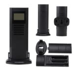 Termómetro e higrómetro inalámbricos multifunción de tres arrastres Termómetro de alta precisión para interiores y exteriores con alarma de color, Wireless Thermometer - Imagen 5