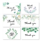 4 PCS Un juego de 6 tarjetas de agradecimiento Tarjeta de felicitación creativa doblada por la mitad, Half-Fold Greeting Card