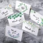 4 PCS Un juego de 6 tarjetas de agradecimiento Tarjeta de felicitación creativa doblada por la mitad, Half-Fold Greeting Card - Imagen 2
