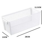 Cesta de almacenamiento de plástico rectangular para aperitivos y artículos diversos de escritorio, 6 uds., Small （White） - Imagen 2