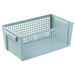 Cesta de almacenamiento de plástico rectangular para aperitivos y artículos diversos de escritorio, 6 uds., Small （Light Green）
