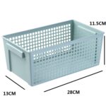 Cesta de almacenamiento de plástico rectangular para aperitivos y artículos diversos de escritorio, 6 uds., Small (Light Green) - Imagen 2