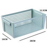 Cesta de almacenamiento de plástico rectangular para aperitivos y artículos diversos de escritorio, 6 uds., Large（Llight Green） - Imagen 2