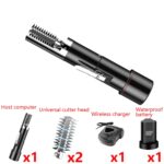 Rascador eléctrico de escamas de pescado, herramienta de raspado inalámbrica automática para el hogar, enchufe CN, Black Single Battery+Cutter Head - Imagen 2