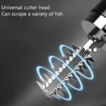 Rascador eléctrico de escamas de pescado, herramienta de raspado inalámbrica automática para el hogar, enchufe CN, Black Dual Battery - Imagen 4