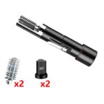 Rascador eléctrico de escamas de pescado, herramienta de raspado inalámbrica automática para el hogar, enchufe CN, Black Dual Battery+Cutter Head