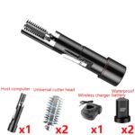 Rascador eléctrico de escamas de pescado, herramienta de raspado inalámbrica automática para el hogar, enchufe CN, Black Dual Battery+Cutter Head - Imagen 2