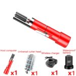 Rascador eléctrico de escamas de pescado, herramienta de raspado inalámbrica automática para el hogar, enchufe CN, Red Single Battery - Imagen 2