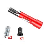 Rascador eléctrico de escamas de pescado, herramienta de raspado inalámbrica automática para el hogar, enchufe CN, Red Single Battery+Cutter Head