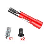 Rascador eléctrico de escamas de pescado, herramienta de raspado inalámbrica automática para el hogar, enchufe CN, Red Double Battery