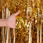 5 uds., 1x2m, cortina de seda ligera para lluvia, decoración para fiestas, decoración de pared de fondo fotográfico, Golden, Rojo, Azul, Green, Roja de rosa, Rosa claro, Light Blue, Plata, Rose Gold