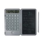 Tablero de escritura recargable, calculadora, portátil, multifunción, LCD, tablero de escritura para estudiantes, Gray