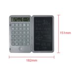 Tablero de escritura recargable, calculadora, portátil, multifunción, LCD, tablero de escritura para estudiantes, Gray - Imagen 2