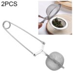 Colador de té de malla de esfera de acero inoxidable de 2 piezas Filtro de especias de hierbas de café Infusor de té