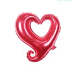 50 globos huecos de aluminio con forma de corazón para decoración de fiesta de boda, 18inch Heart Shaped