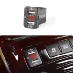 Cargador de coche con orificio Original, modificación no destructiva de cargador de coche Usb Dual con línea adecuada para Toyota