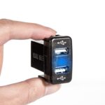 Cargador de coche con orificio Original, modificación no destructiva de cargador de coche Usb Dual con línea adecuada para Toyota - Imagen 3