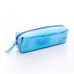 Estuche de lápices láser iridiscente, caja de lápices bonita de regalo de papelería escolar de PU