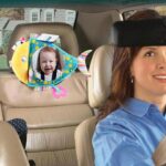 Asiento de coche de bebé, espejo retrovisor de coche inverso, juguete de peluche colgante, 35 x 23.5 cm Fish Mirror