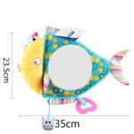 Asiento de coche de bebé, espejo retrovisor de coche inverso, juguete de peluche colgante, 35 x 23.5 cm Fish Mirror - Imagen 3