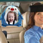 Asiento de coche de bebé, espejo retrovisor de coche inverso, juguete de peluche colgante, 35 x 23.5 cm Penguin Mirror - Imagen 2