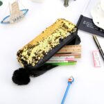 Estuche de lápices de lentejuelas Reversible para niñas, suministros escolares, regalo de papelería súper grande, bolsa de maquillaje mágica, 3 uds. - Imagen 5