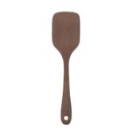 Utensilios de cocina de espátula de madera sin pintar con mango largo para alitas de pollo, Square Curved Spade