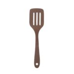 Utensilios de cocina de espátula de madera sin pintar con mango largo para alitas de pollo, 3 Square Curved Spade