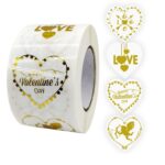 2 uds., pegatina transparente con estampado en caliente en forma de corazón, pegatina decorativa de regalo de agradecimiento, Thank You Gift Sticker
