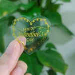 2 uds., pegatina transparente con estampado en caliente en forma de corazón, pegatina decorativa de regalo de agradecimiento, Thank You Gift Sticker - Imagen 3