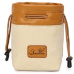 S.C.COTTON Bolsa con forro impermeable protección digital bolsa portátil para lentes SLR bolsa para micro cámara individual bolsa para fotografía, Beige L