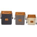 S.C.COTTON Bolsa con forro impermeable protección digital bolsa portátil para lentes SLR bolsa para micro cámara individual bolsa para fotografía, Beige S - Imagen 5