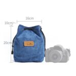 S.C.COTTON Liner Bolsa para lentes SLR portátil con protección digital a prueba de golpes Bolsa para cámara micro individual, Square Blue M - Imagen 2
