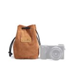 S.C.COTTON Liner Bolsa para lentes SLR portátil con protección digital a prueba de golpes Bolsa para cámara micro individual, Square Khaki S