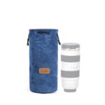 S.C.COTTON Liner Bolsa para lentes SLR portátil con protección digital a prueba de golpes Bolsa para cámara micro individual, Round Blue L