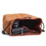S.C.COTTON Liner Bolsa para lentes SLR portátil con protección digital a prueba de golpes Bolsa para cámara micro individual, Round Blue L - Imagen 4