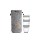 S.C.COTTON Liner Bolsa para lentes SLR portátil con protección digital a prueba de golpes Bolsa para cámara micro individual, Round Gray L