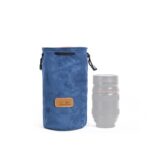 S.C.COTTON Liner Bolsa para lentes SLR portátil con protección digital a prueba de golpes Bolsa para cámara micro individual, Round Blue M