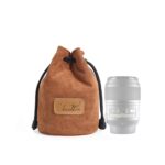 S.C.COTTON Liner Bolsa para lentes SLR portátil con protección digital a prueba de golpes Bolsa para cámara micro individual, Round Khaki S