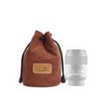 S.C.COTTON Liner Bolsa para lentes SLR portátil con protección digital a prueba de golpes Bolsa para cámara micro individual, Round Brown S