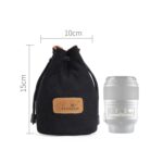 S.C.COTTON Liner Bolsa para lentes SLR portátil con protección digital a prueba de golpes Bolsa para cámara micro individual, Round Black S - Imagen 2
