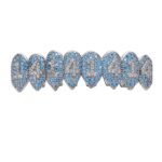 Tirantes Hip Hop Halloween Vampire 8 Zircon, Platinum Upper Teeth - Imagen 2