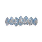 Tirantes Hip Hop Halloween Vampire 8 Zircon, Platinum Lower Teeth - Imagen 2