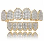 Accesorios de Halloween Tirantes de hip-hop de circonio con microincrustaciones, Gold Suit - Imagen 2