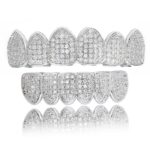 Accesorios de Halloween Tirantes de hip-hop de circonio con microincrustaciones, Silver Suit - Imagen 2