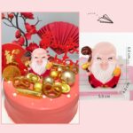 20 piezas de plástico para decoración de tartas de cumpleaños, decoración para hornear muñecas de dibujos animados, God Of Longevity - Imagen 3