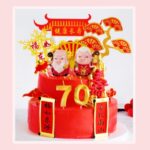 20 piezas de plástico para decoración de tartas de cumpleaños, decoración para hornear muñecas de dibujos animados, Godness Of Longevity - Imagen 6
